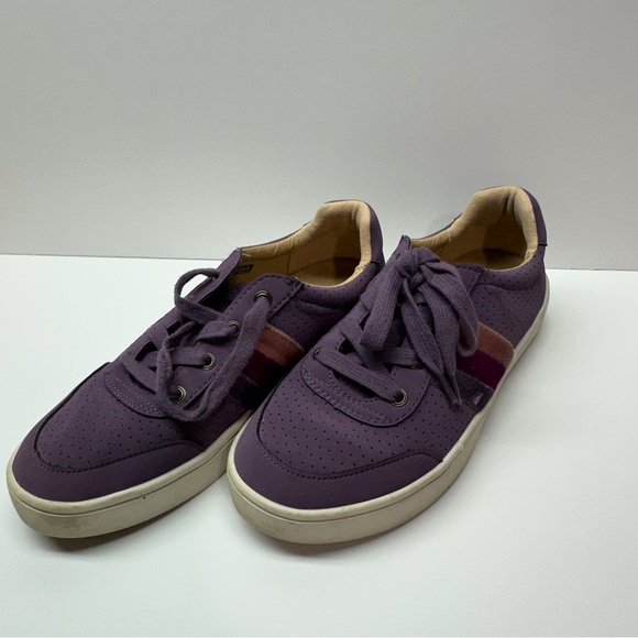 Revitalign purple belmont stripe orthotic casual lace up‎ sneakers women’s 7 - Picture 1 of 9
